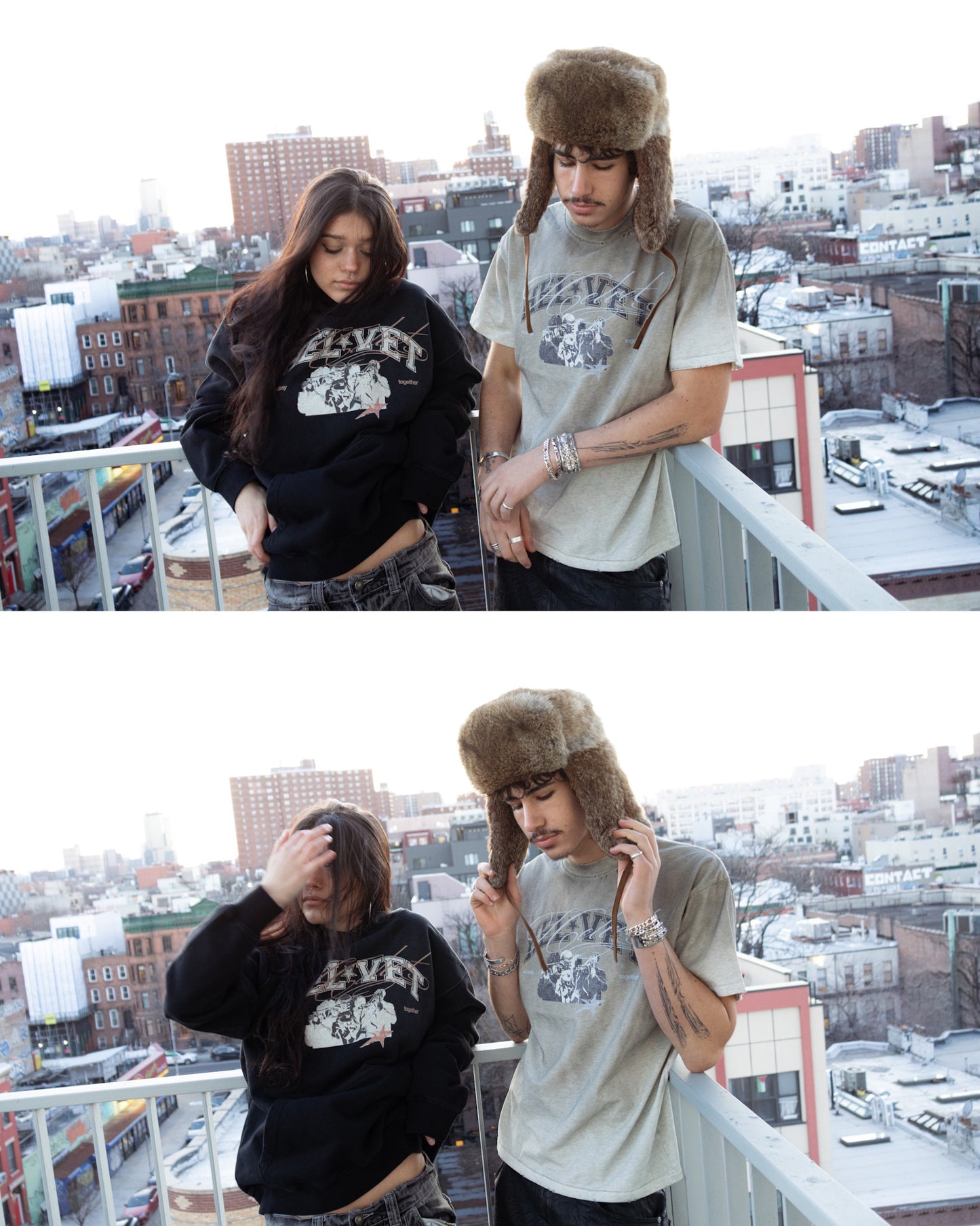 PICTURE ME TEE "DIRTY GREY" front view, Helvet Newyork.