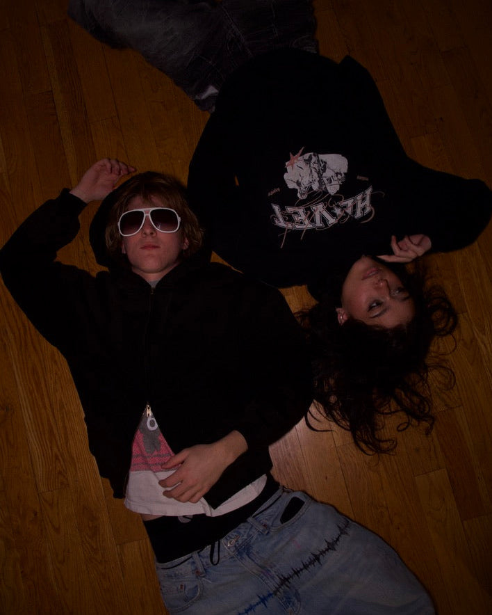 BURNT ZIP UP "CHARCOAL" front view, Helvet Newyork.