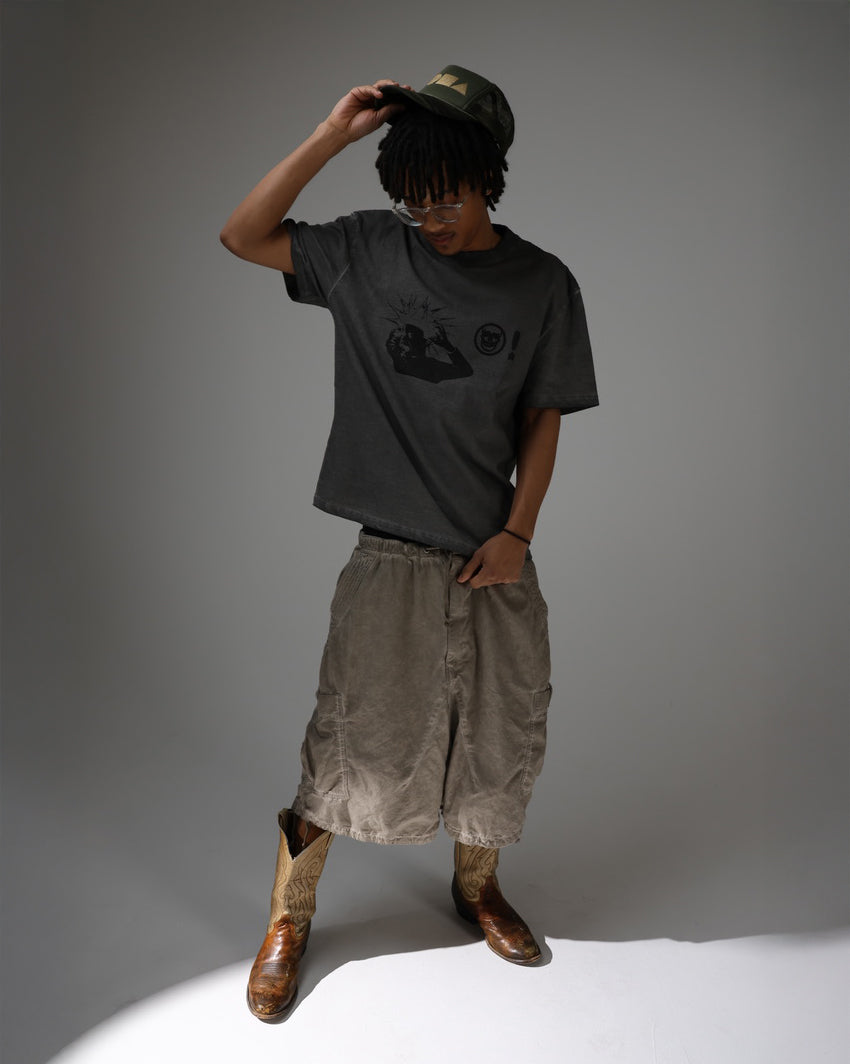 Helvet Oil Spill Tee Modeling,  Newyork Youth Street Fashion.