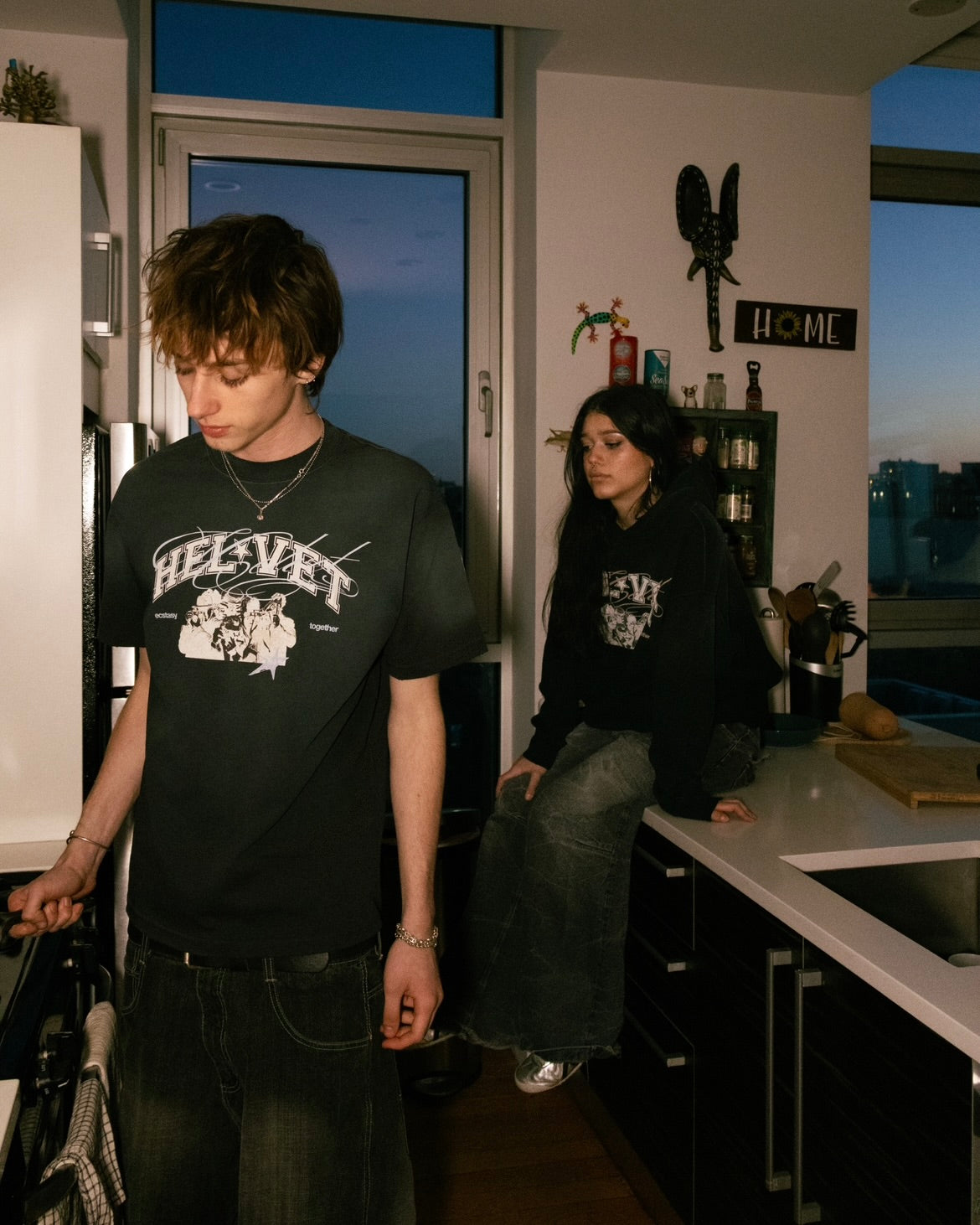 PICTURE ME TEE "WASHED INK" front view, Helvet Newyork.