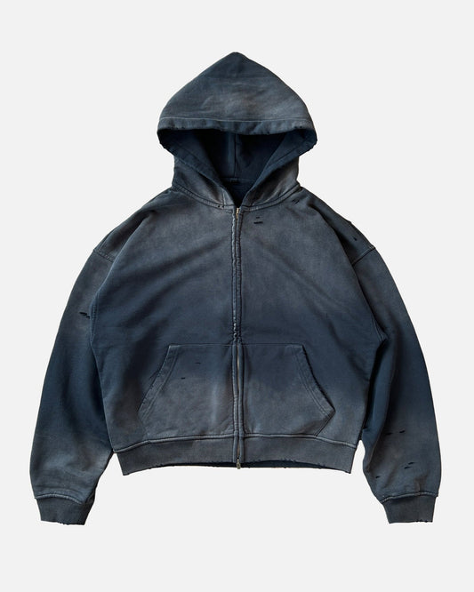 DESIRE ME ZIP UP hoodie "CHARCOAL" front view, Helvet Newyork.